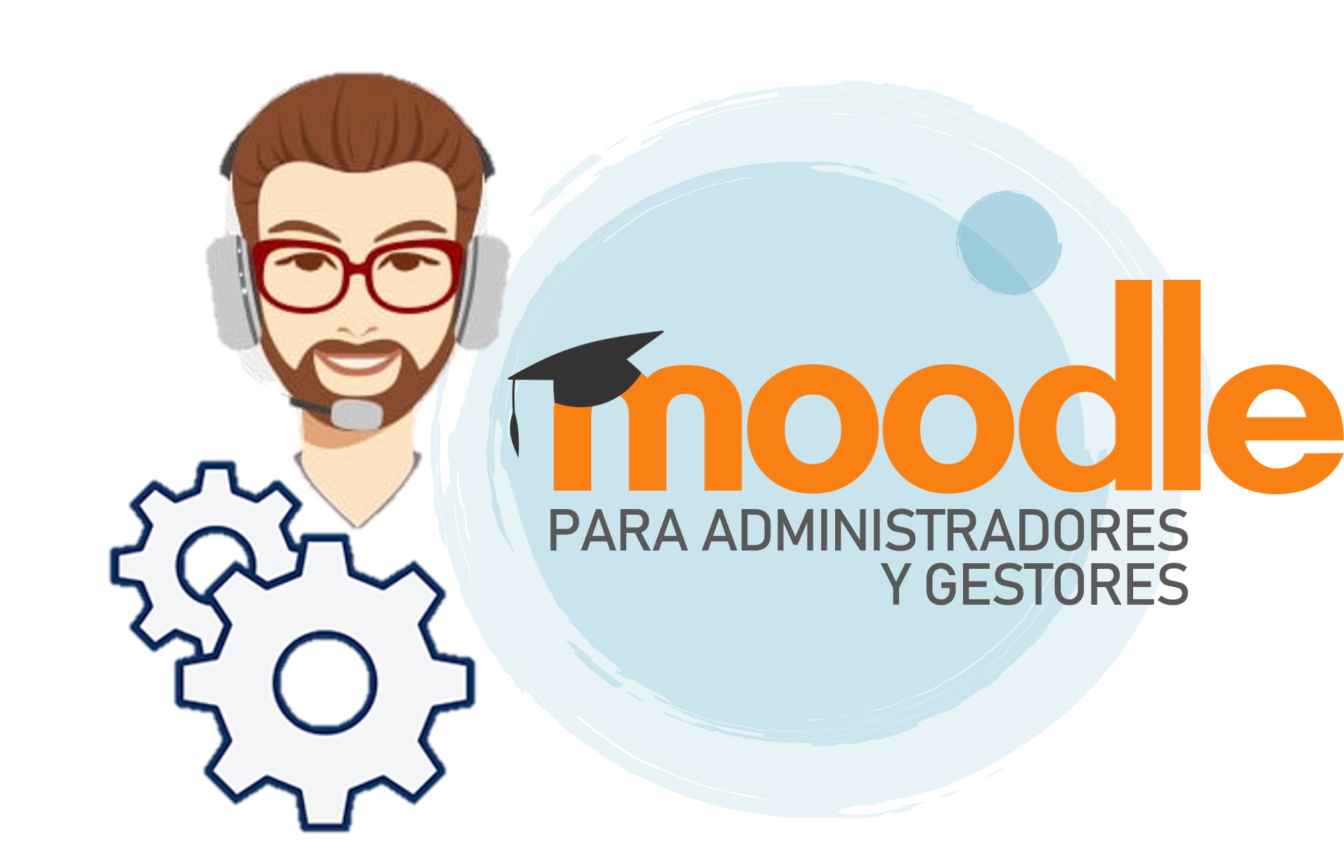 imagen de logo moodle con admnistrador
